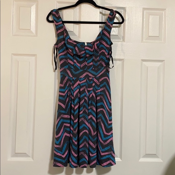 Marc by Marc Jacobs Chevron Print Mini Dress - Picture 2 of 5